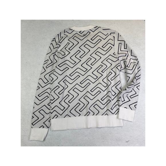 NWT J.Lindeberg Bridge Swirl Monogram Golf Sweater, Large, Navy White, 195$ - Picture 3 of 8